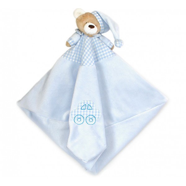 Naninha Para Bebe Bichinhos Com Porta Chupeta Pelúcia (Nuvem Azul)