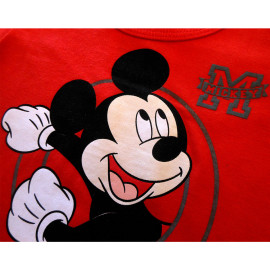 Conjunto Bebê Verão Camiseta Manga Curta e Bermuda Microfibra Estampada Disney Baby Mickey