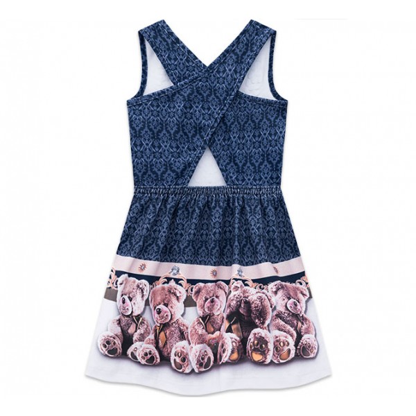 Vestido Infantil Turma da Mônica Verão Brandili Menina 4-8 Anos